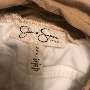 Jessica Simpson White Maternity Jeans